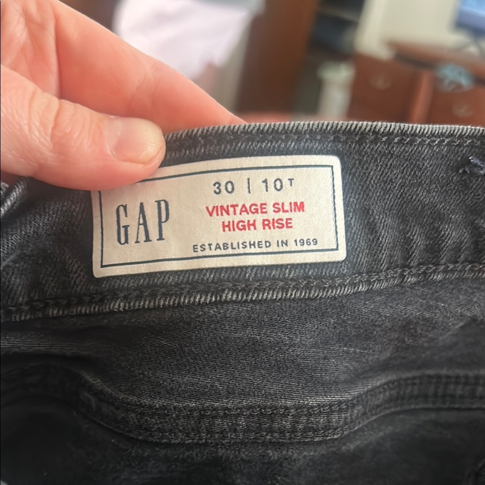 GAP Vintage Slim High Rise Black Jeans